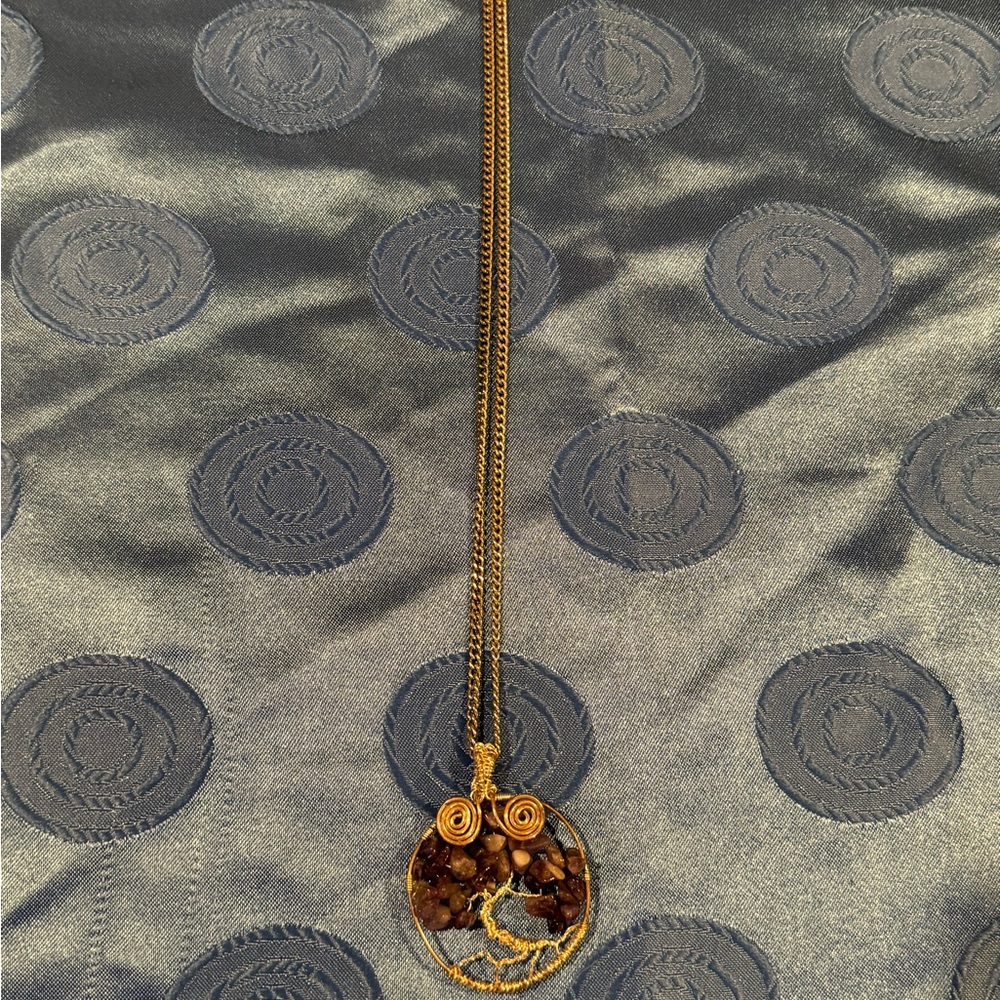 Custom Silver Wire & Amethyst Tree of Life Pendant & Necklace